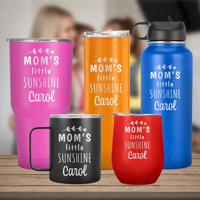 Mom's Little Sunshine: Bright and Beautiful Spirit, Mother Day Birthday Or Any Other Day Gift to Mom, Mom Mug, Travel Tumbler - image1